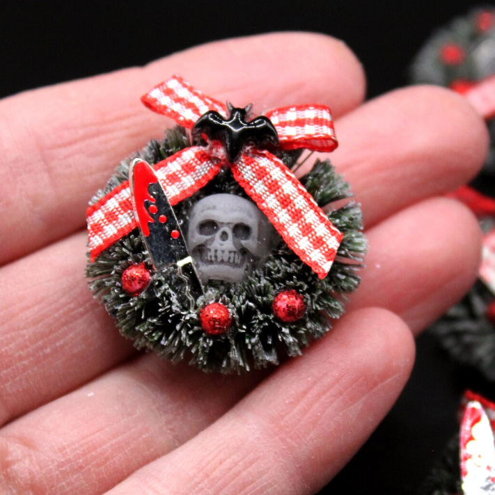 Blminiatures 1/12 Scale Halloween Dollhouse Miniature Wreath