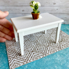 Blminiatures 1:12 - 1" Scale White Dollhouse Miniature Kitchen Table