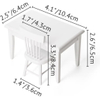 Blminiatures 1:12 - 1" Scale White Dollhouse Miniature Kitchen Table