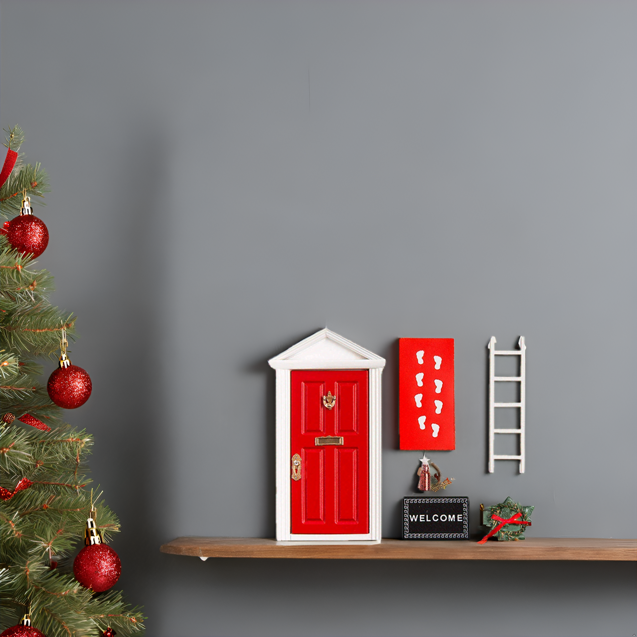The Red Miniature Tiny Wooden Tooth Fairy Door/Fairy Doors and Accessories Fairy Tale idea Craft Activities for Present