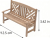 1:12 Scale Miniature Garden Bench And Table ,Garden ChairSet for Doll House
