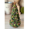 Blminiatures 1:12 - 1" Scale Dollhouse Miniature 11cm Miniature Decorated Bottle Brush Tree