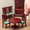 Blminiatures 1:12 - 1" Scale Dollhouse Miniature Mahogany Dining Room Set (Set of 6)