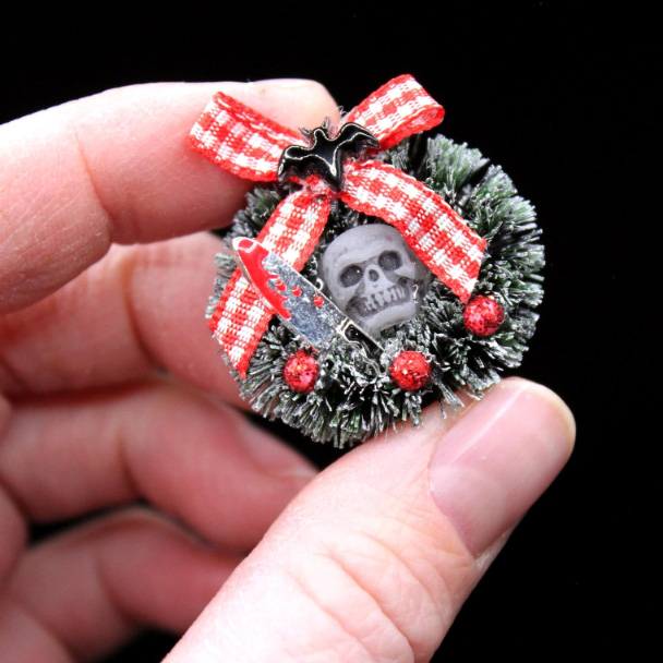 Blminiatures 1/12 Scale Halloween Dollhouse Miniature Wreath