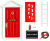 The Red Miniature Tiny Wooden Tooth Fairy Door/Fairy Doors and Accessories Fairy Tale idea Craft Activities for Present