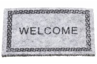 BLMINIATURES 1:12 - 1" Scale Dollhouse Miniature Season Decoration Christmas Miniature Welcome Doormat (Light Grey, 2-Piece)