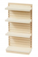 BLMINIATURES 1:12 - 1" Scale Dollhouse Miniature Season Decoration Christmas Miniature Plug-In Shelf (Natural Wood, 1-Piece, 16cm)