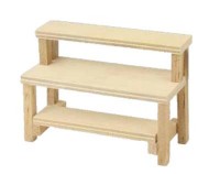 BLMINIATURES 1:12 - 1" Scale Dollhouse Miniature Season Decoration Christmas Miniature Market Stall Shelf (Natural Wood, 6.8cm)
