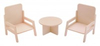 BLMINIATURES 1:12 - 1" Scale Dollhouse Miniature Season Decoration Christmas Set of Miniature Living Room Furniture (Natural Wood, Craft Kit)