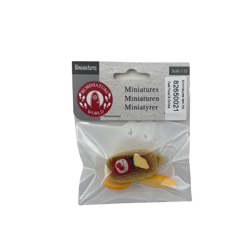 BLMINIATURES 1:12 - 1" Scale Dollhouse Miniature Hot Dog with Toppings