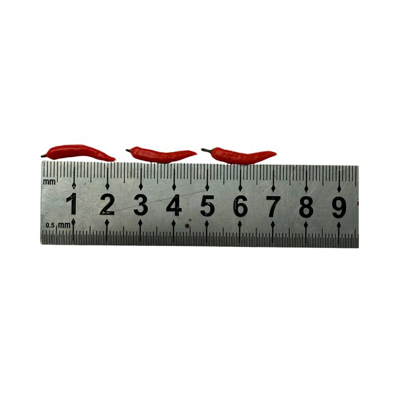 blminiatures 1:12 Scale Dollhouse Miniature Red Chili Peppers - 3pcs Tiny Vegetables for Dollhouse Kitchen Decor