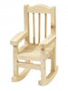 BLMINIATURES 1:12 - 1" Scale Dollhouse Miniature Season Decoration Christmas Miniature Rocking Chair (Natural Wood, Large, 10cm)