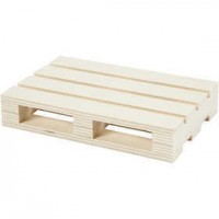 BLMINIATURES 1:12 - 1" Scale Dollhouse Miniature Season Decoration Christmas Miniature Wooden Pallet (Natural Wood, 12 x 8cm)