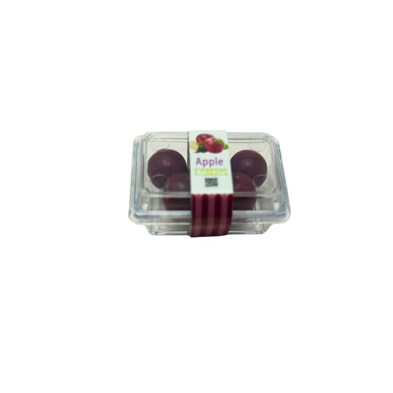 blminiatures 1:12 Scale Dollhouse Miniature Red Apple Pack, 4pcs Mini Fruit in Plastic Punnet, Dollhouse Kitchen & Grocery Decor