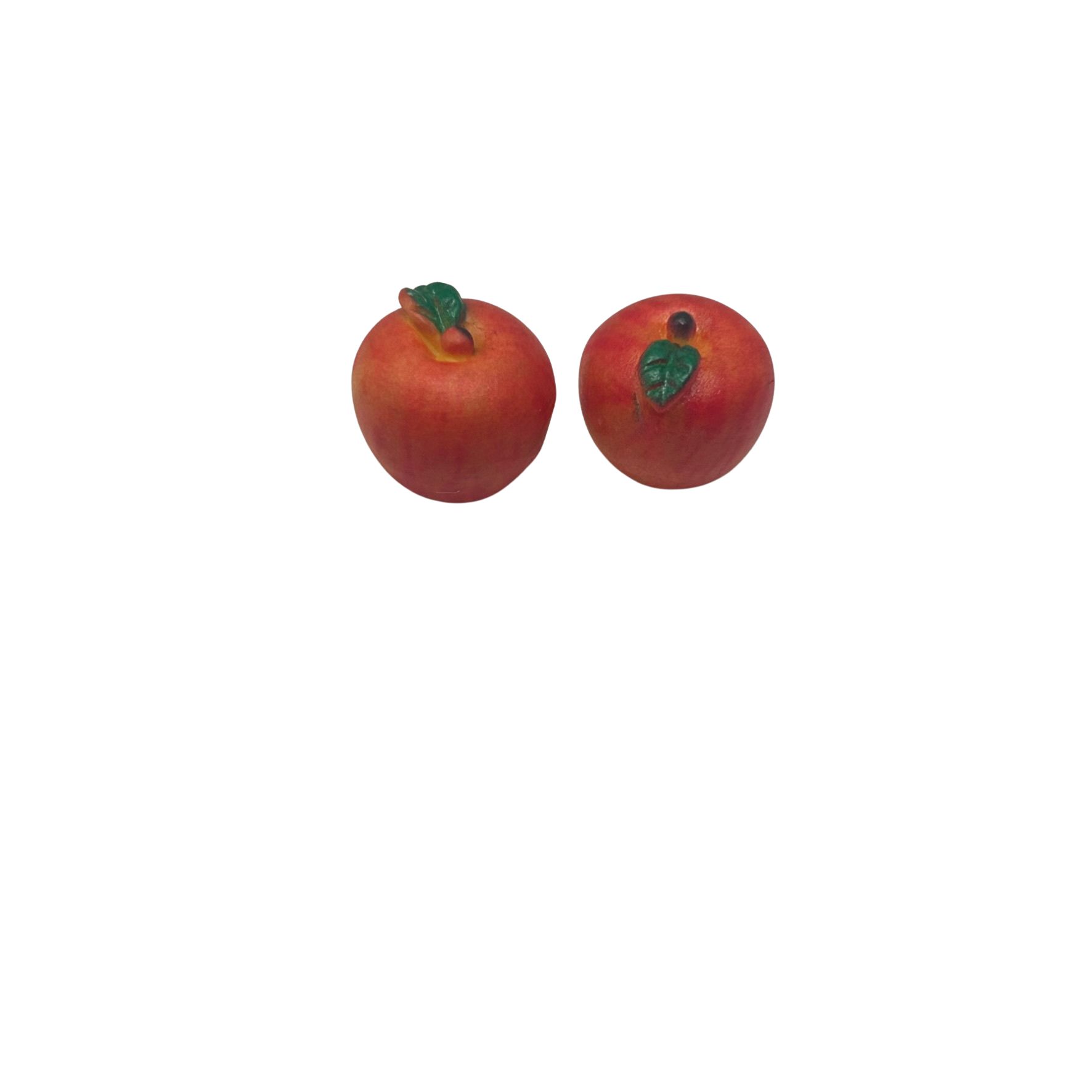 Blminiatures 1:12 Scale Dollhouse Miniature Red Apples - 2pcs Tiny Whole Fruit (1.2cm) for Dollhouse Kitchen Decor
