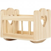 BLMINIATURES 1:12 - 1" Scale Dollhouse Miniature Season Decoration Christmas Miniature Wooden Cradle (Natural Wood, 1-Piece, 8cm)