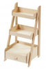 BLMINIATURES 1:12 - 1" Scale Dollhouse Miniature Season Decoration Christmas Miniature Stair Shelf (Natural Wood, 1-Piece, 10.9cm)