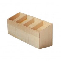 BLMINIATURES 1:12 - 1" Scale Dollhouse Miniature Season Decoration Christmas Miniature Market Counter (Natural Wood, 18 x 4.8 x 6.8cm)