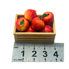Blminiatures 1:12 Scale Dollhouse Miniature Apple Crate - 1pc Wooden Crate with 8 Red Apples for Dollhouse Market Decor