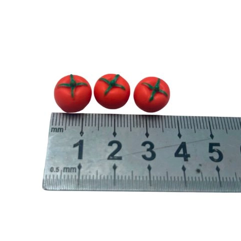 blminiatures 1:12 Scale Dollhouse Miniature Tomatoes - 3pcs Tiny Vegetables for Dollhouse Kitchen Decor