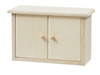 BLMINIATURES 1:12 - 1" Scale Dollhouse Miniature Season Decoration Christmas Miniature Cabinet with Doors (Natural Wood, 8.5 x 3.5 x 5.6cm)