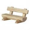 BLMINIATURES 1:12 - 1" Scale Dollhouse Miniature Season Decoration Christmas Miniature Carved Wooden Bench (Natural Spruce, 10 x 5cm)