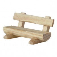BLMINIATURES 1:12 - 1" Scale Dollhouse Miniature Season Decoration Christmas Miniature Carved Wooden Bench (Natural Spruce, 10 x 5cm)