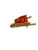 blminiatures Dollhouse Miniature Apple Wheelbarrow