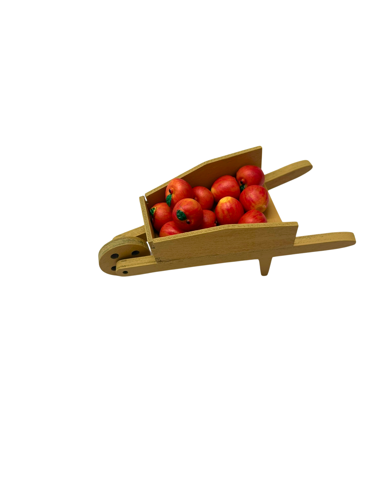 blminiatures Dollhouse Miniature Apple Wheelbarrow
