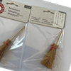 blminiatures 1:12 Scale Mini Natural Broom with Red Ribbon - Handmade Straw Broom for Dollhouse, Gnome Door & Fairy Garden Decor