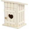 BLMINIATURES 1:12 - 1" Scale Dollhouse Miniature Season Decoration Christmas Miniature Wooden Toilet House (Natural Wood, 1-Piece, 8x10cm)