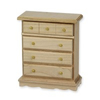 BLMINIATURES 1:12 - 1" Scale Dollhouse Miniature Season Decoration Christmas Miniature Chest of Drawers (Natural Wood, 8 x 10 x 3.5cm)