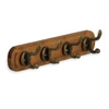 BLMINIATURES 1:12 - 1" Scale Dollhouse Miniature Season Decoration Christmas Miniature 4-Hook Coat Rack Rail (Wood & Brass, 4 Hooks)