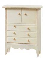 BLMINIATURES 1:12 - 1" Scale Dollhouse Miniature Season Decoration Christmas Miniature Chest of Drawers (Natural Wood, 11.1cm)