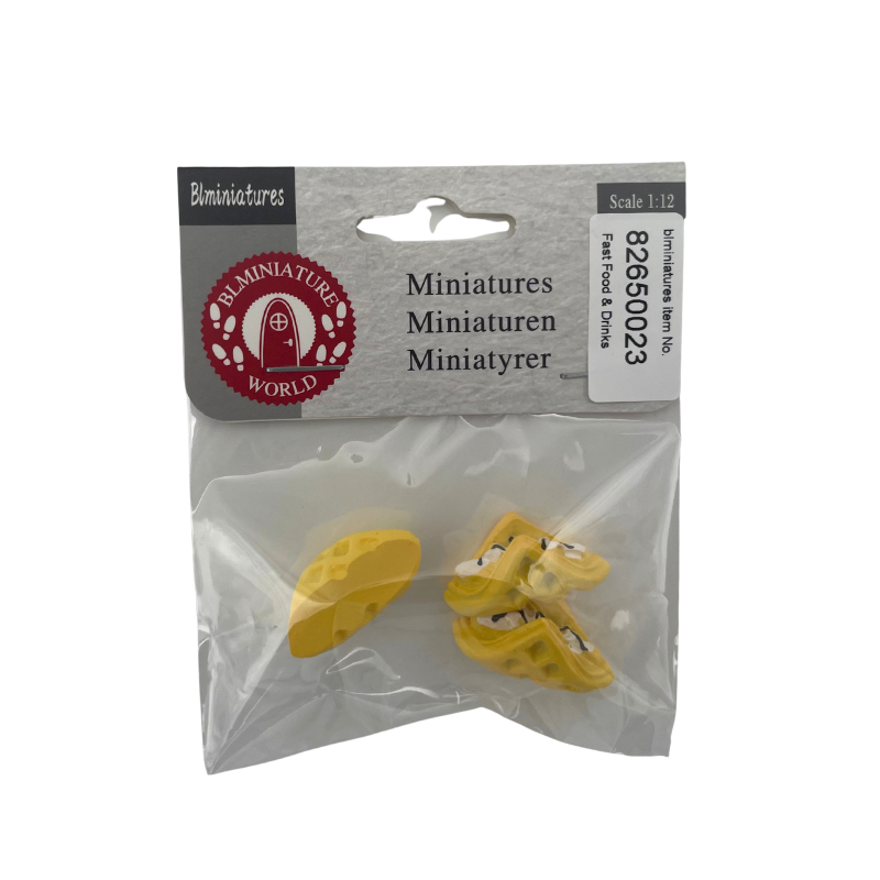 BLMINIATURES 1:12 - 1" Scale Dollhouse Miniature Waffles with Cream Topping (Set of 2)
