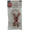 BLMINIATURES 1:12 - 1" Scale Dollhouse Miniature Season Decoration Christmas Set of 2 Miniature Skis (Crossed, Red Tips with Ribbon & Fur Trim)