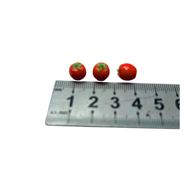 blminiatures 1:12 Scale Dollhouse Miniature Cherry Tomatoes - 3pcs Tiny Vegetables for Dollhouse Kitchen Decor