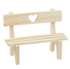 BLMINIATURES 1:12 - 1" Scale Dollhouse Miniature Season Decoration Christmas Miniature Wooden Heart Bench (Natural Wood, 1-Piece, 10cm)