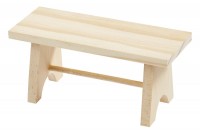 BLMINIATURES 1:12 - 1" Scale Dollhouse Miniature Season Decoration Christmas Miniature Backless Wooden Bench (Natural Wood, 1-Piece, 8cm)