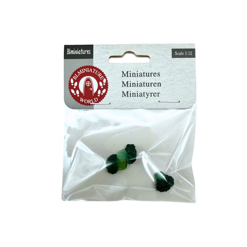 blminiatures 1:12 Scale Dollhouse Miniature Broccoli - 3pcs Tiny Vegetables for Dollhouse Kitchen Decor