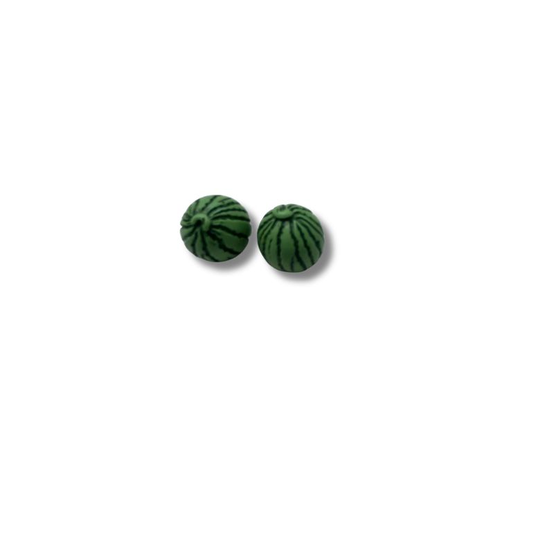Blminiatures 1:12 Scale Dollhouse Miniature Watermelons - 2pcs Tiny Whole Fruit (1cm Each) for Dollhouse Kitchen Decor