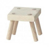 BLMINIATURES 1:12 - 1" Scale Dollhouse Miniature Season Decoration Christmas Miniature Square Wooden Stool (Natural Wood, 2.5cm)