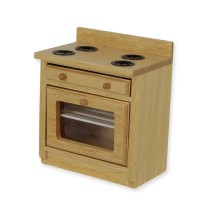 BLMINIATURES 1:12 - 1" Scale Dollhouse Miniature Season Decoration Christmas Miniature Cooker in Light Oak (Light Oak, 7.5 x 9 x 5cm)