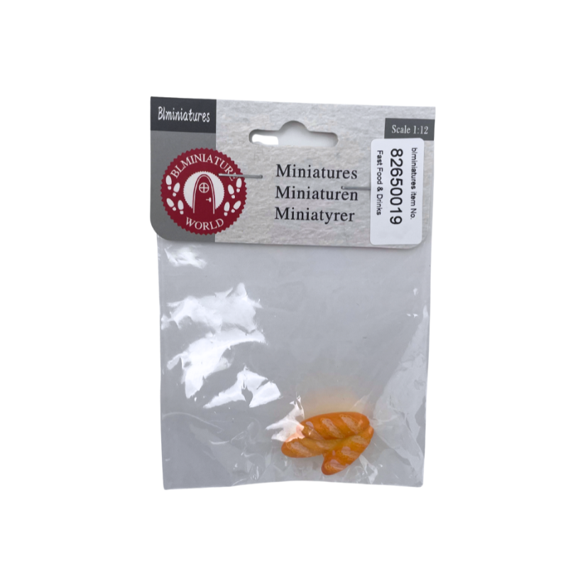 BLMINIATURES 1:12 - 1" Scale Dollhouse Miniature French Baguettes (Pack of 2)