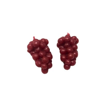 Blminiatures 1:12 Scale Dollhouse Miniature Red Grape Bunch Set - 2pcs Tiny Fruit (1cm Each) for Dollhouse Kitchen Decor