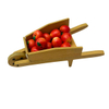 blminiatures Dollhouse Miniature Apple Wheelbarrow