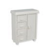 BLMINIATURES 1:12 - 1" Scale Dollhouse Miniature Season Decoration Christmas Miniature White Dresser with Doors (White Wood, 7.5 x 3.5 x 9.6cm)