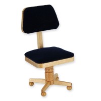 BLMINIATURES 1:12 - 1" Scale Dollhouse Miniature Season Decoration Christmas Miniature Office Chair in Light Oak (Light Oak, 9cm)