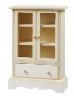 BLMINIATURES 1:12 - 1" Scale Dollhouse Miniature Season Decoration Christmas Miniature Display Cabinet (Natural Wood, 1-Piece, 11.6cm)
