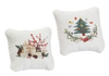 BLMINIATURES 1:12 - 1" Scale Dollhouse Miniature Season Decoration Christmas Set of Miniature Christmas Cushions (Fabric, 2-Piece, 4cm)